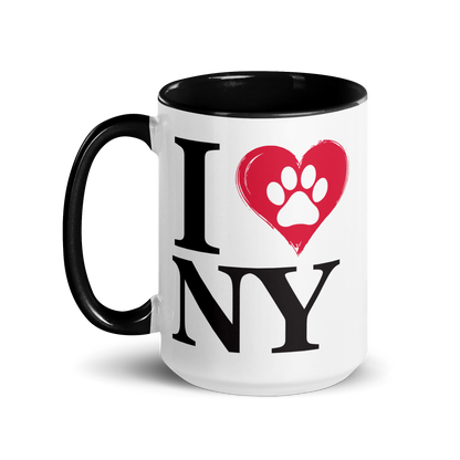 I Love NY Paw Heart Ceramic Mug - 15oz. - Pet Pride Tees