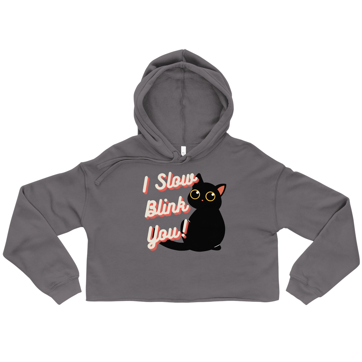 I Slow Blink You Cropped Hoodie - Pet Pride Tees
